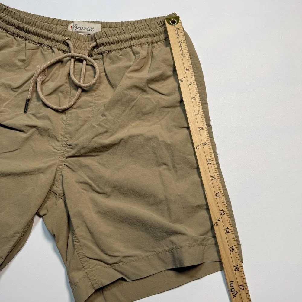 Madewell Shorts Mens XS Beige Elastic Waist Drawstring Chino Casual Travel
